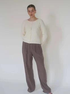 Linen Pants Brown