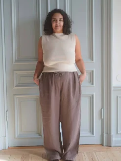 Linen Pants Brown
