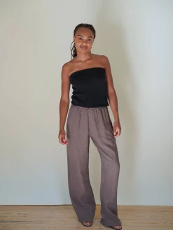 Linen Pants Brown