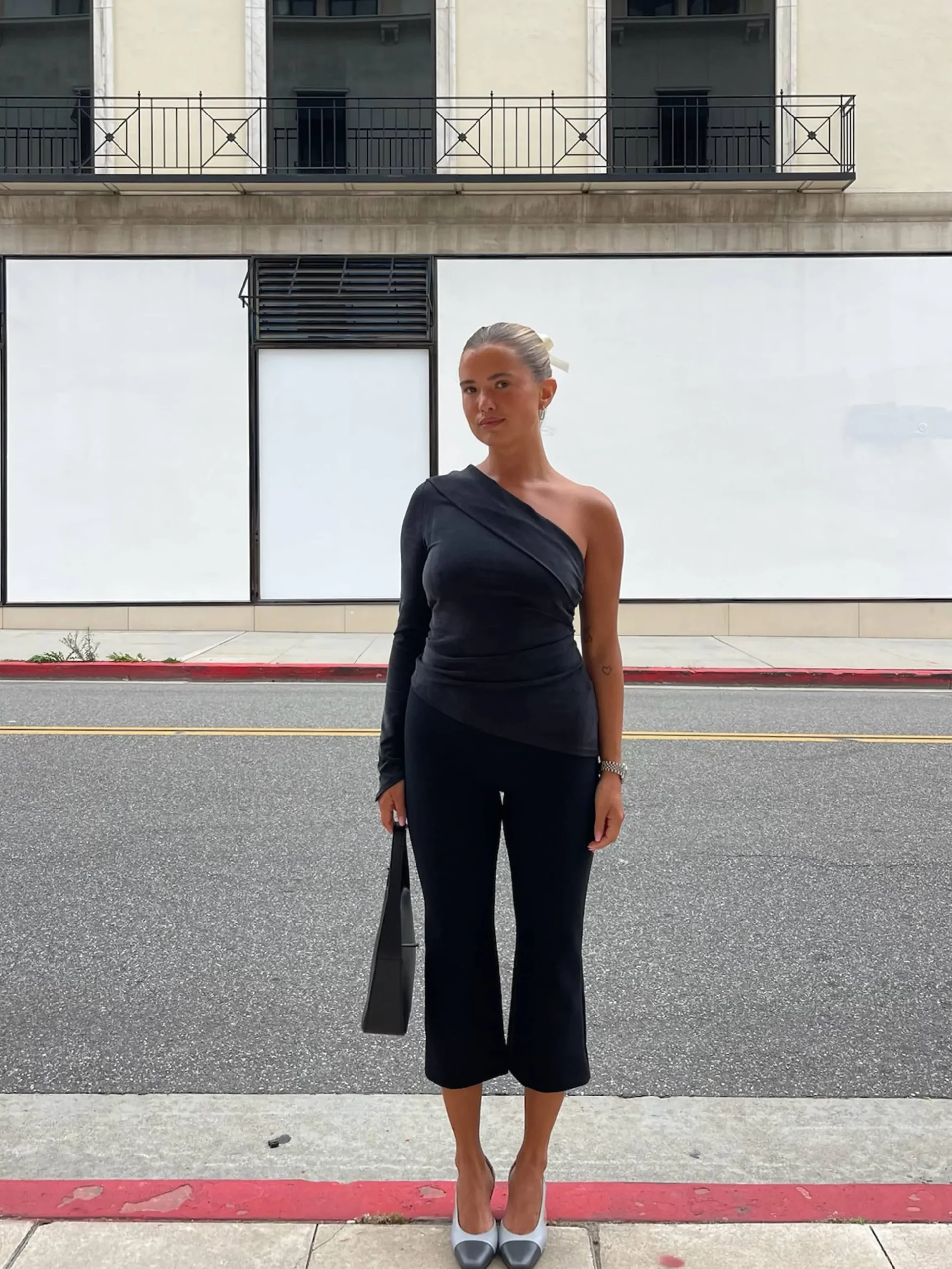 Midnight One Shoulder Top Ash