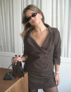Moleskin Blazer Brown