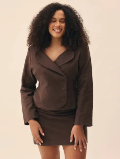 Moleskin Blazer Brown