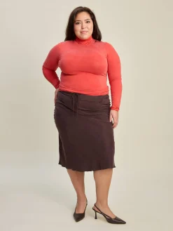 Occasion Turtleneck Top Red