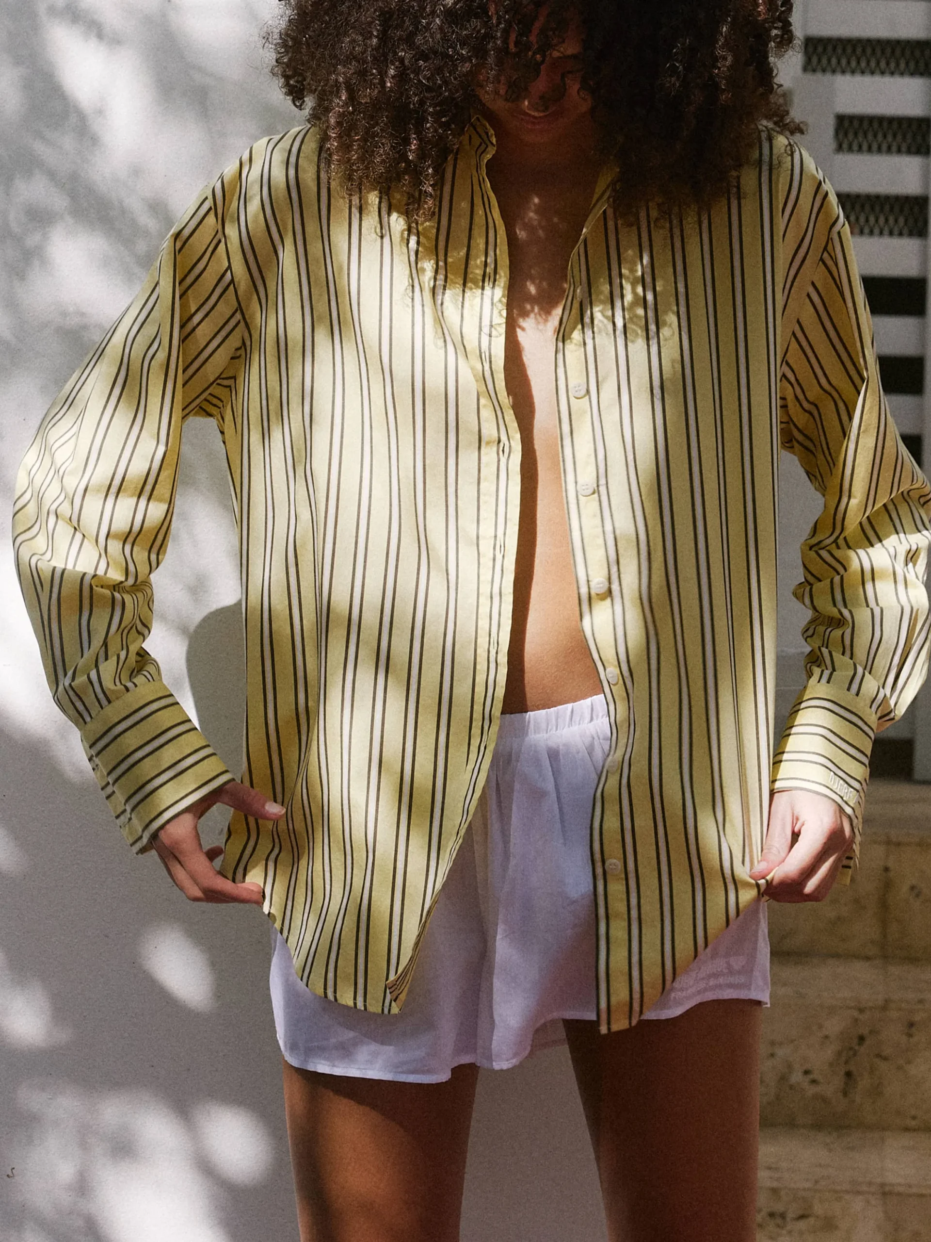 Poplin Classic Shirt Honey Stripe
