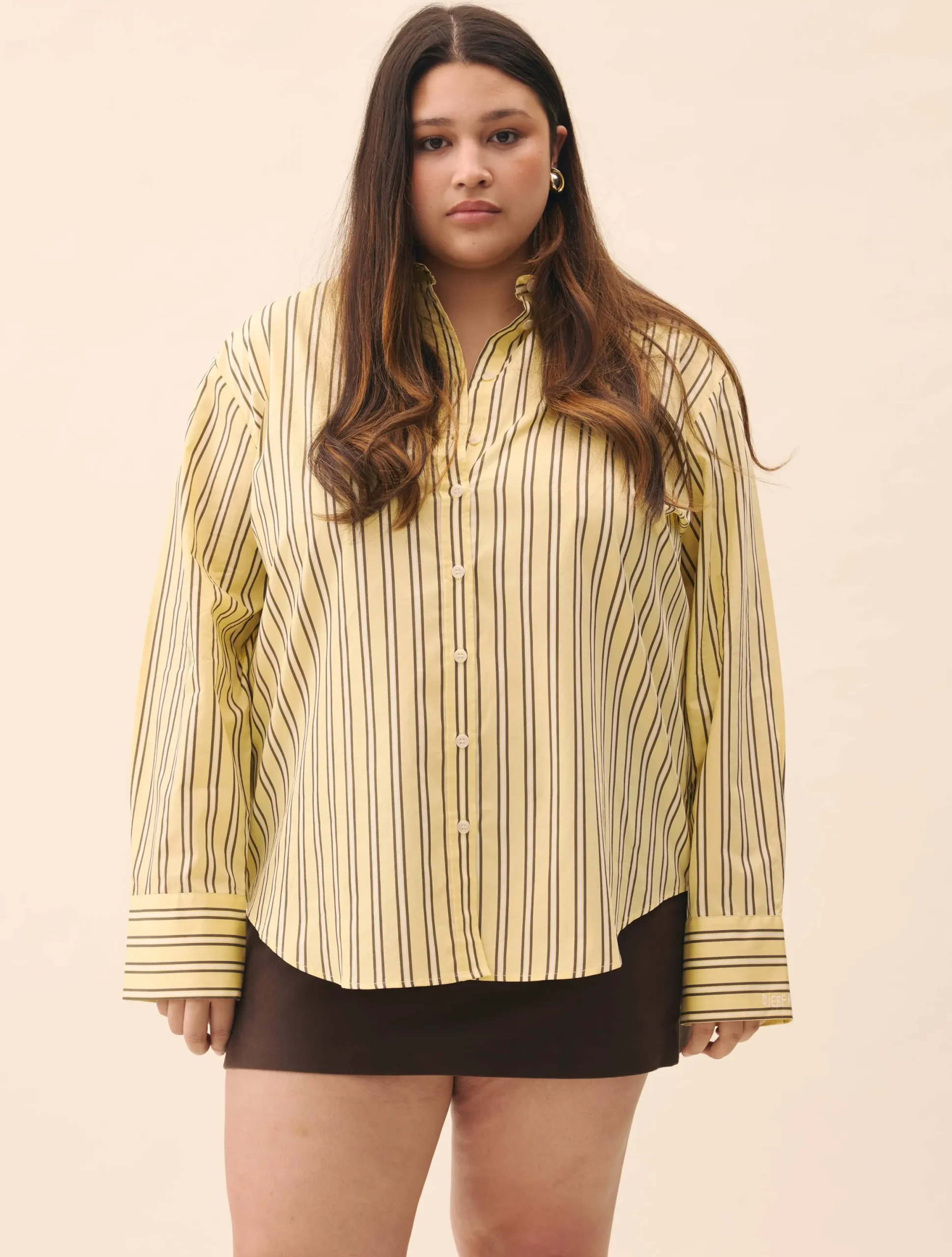 Poplin Classic Shirt Honey Stripe