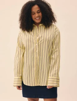 Poplin Classic Shirt Honey Stripe