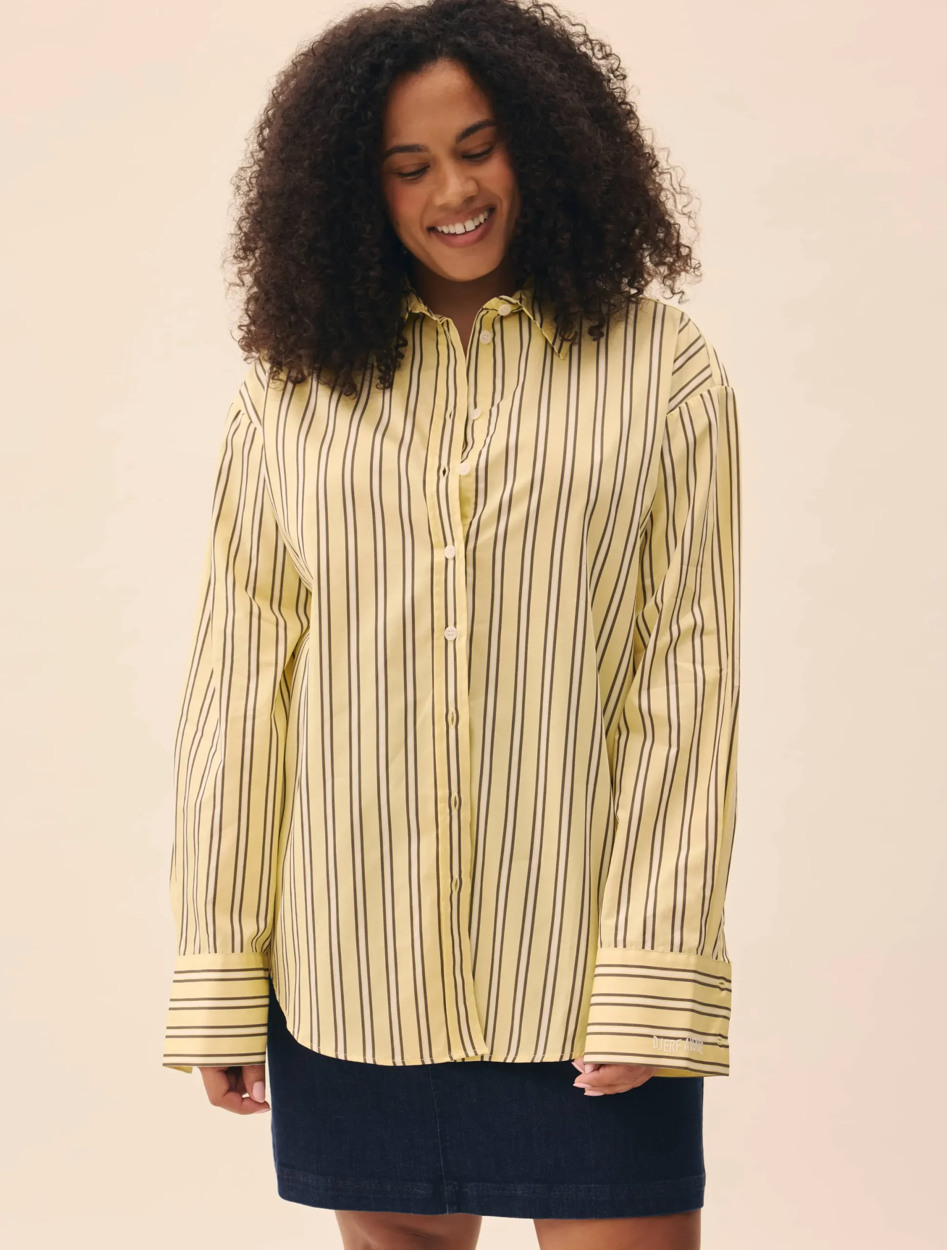 Poplin Classic Shirt Honey Stripe