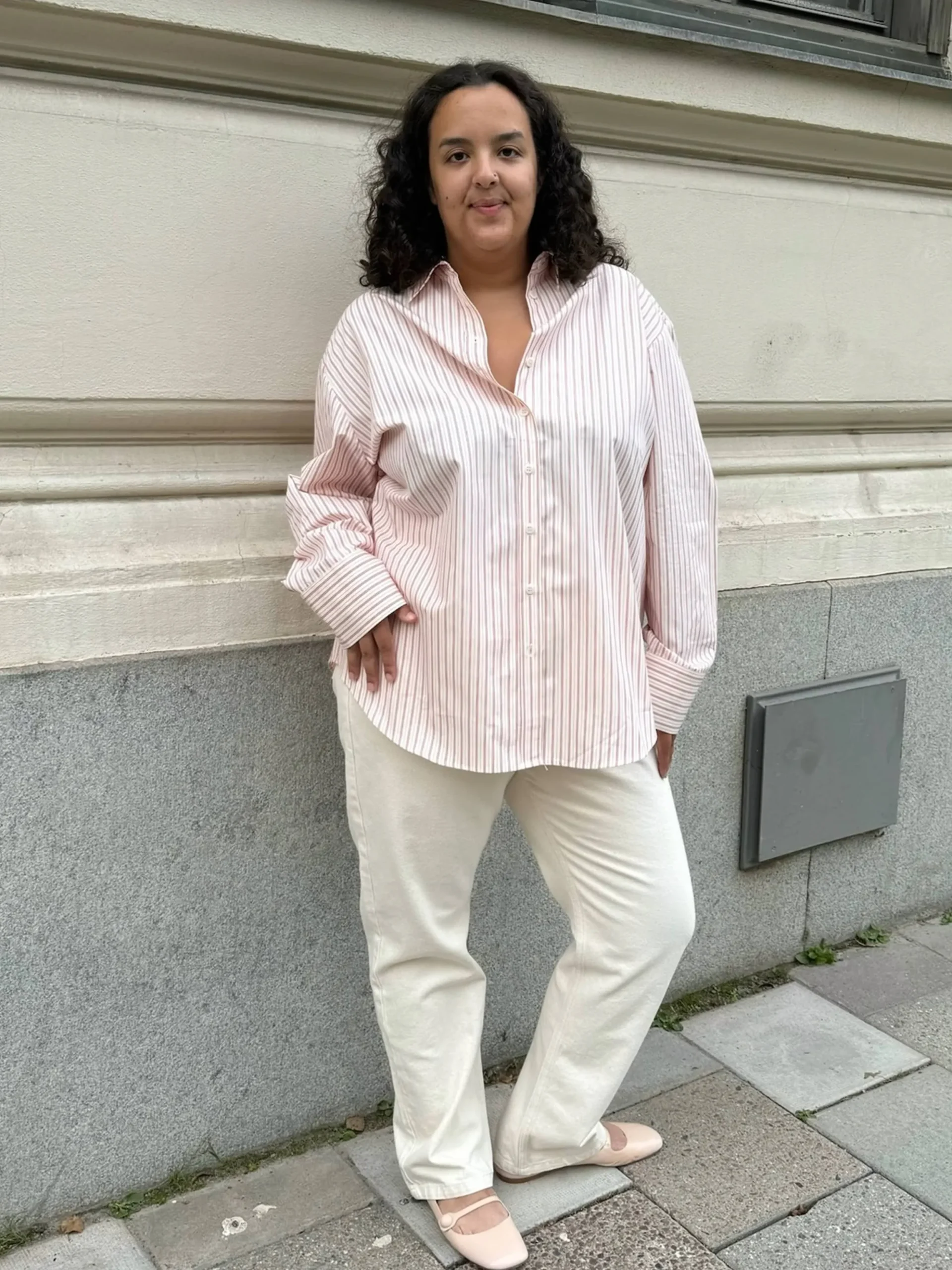 Poplin Classic Shirt Pink Stripe