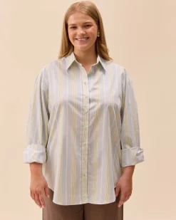Poplin Classic Shirt Slushy Stripe
