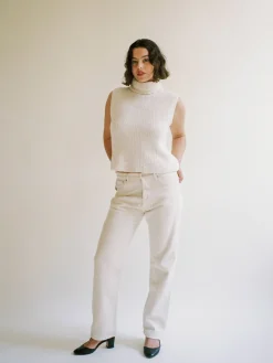 Relaxed Jeans Cream