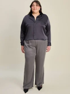 Satin Shirt Anthracite