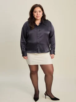 Satin Shirt Anthracite
