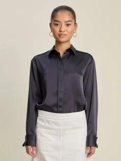 Satin Shirt Anthracite
