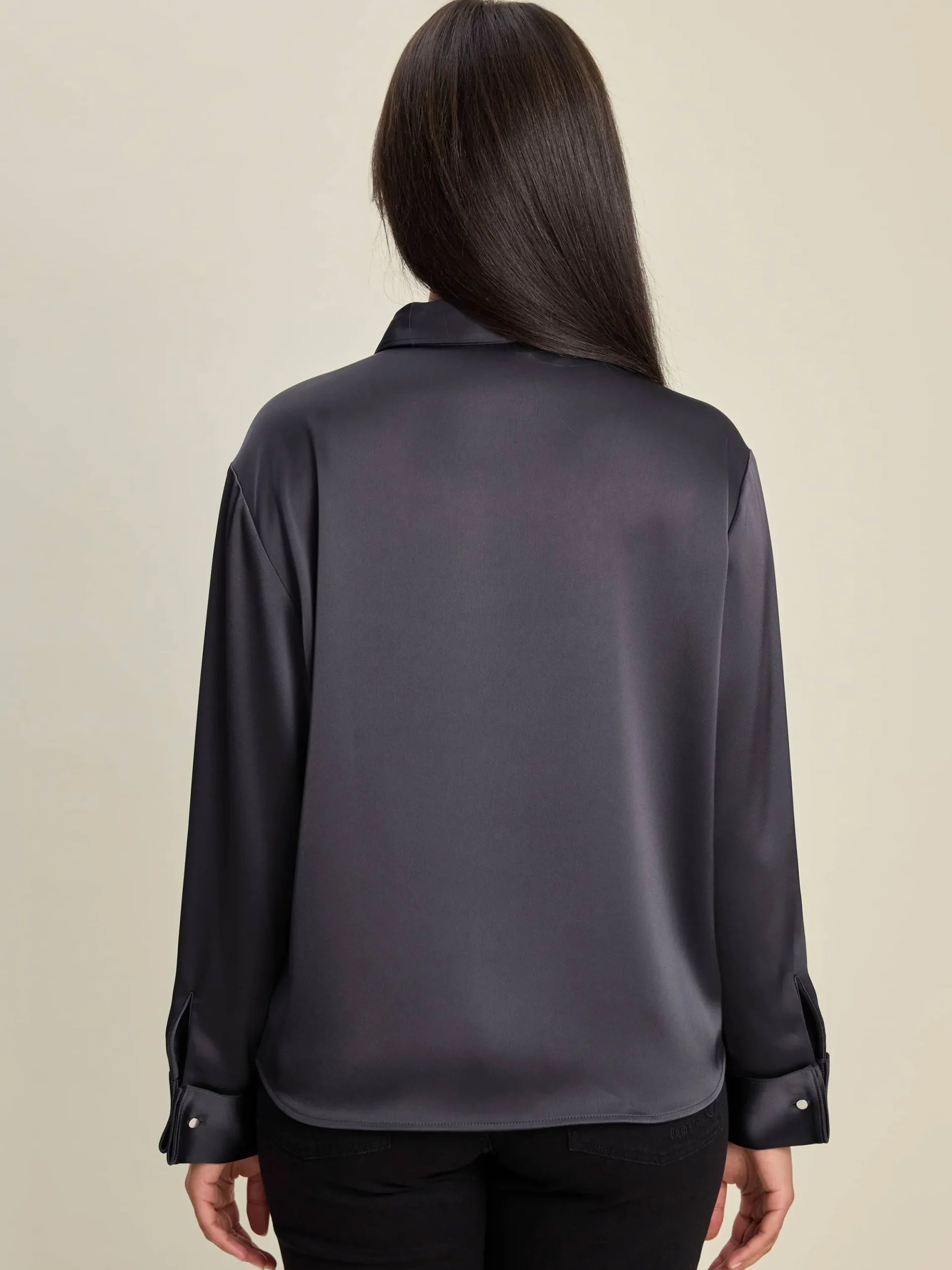 Satin Shirt Anthracite