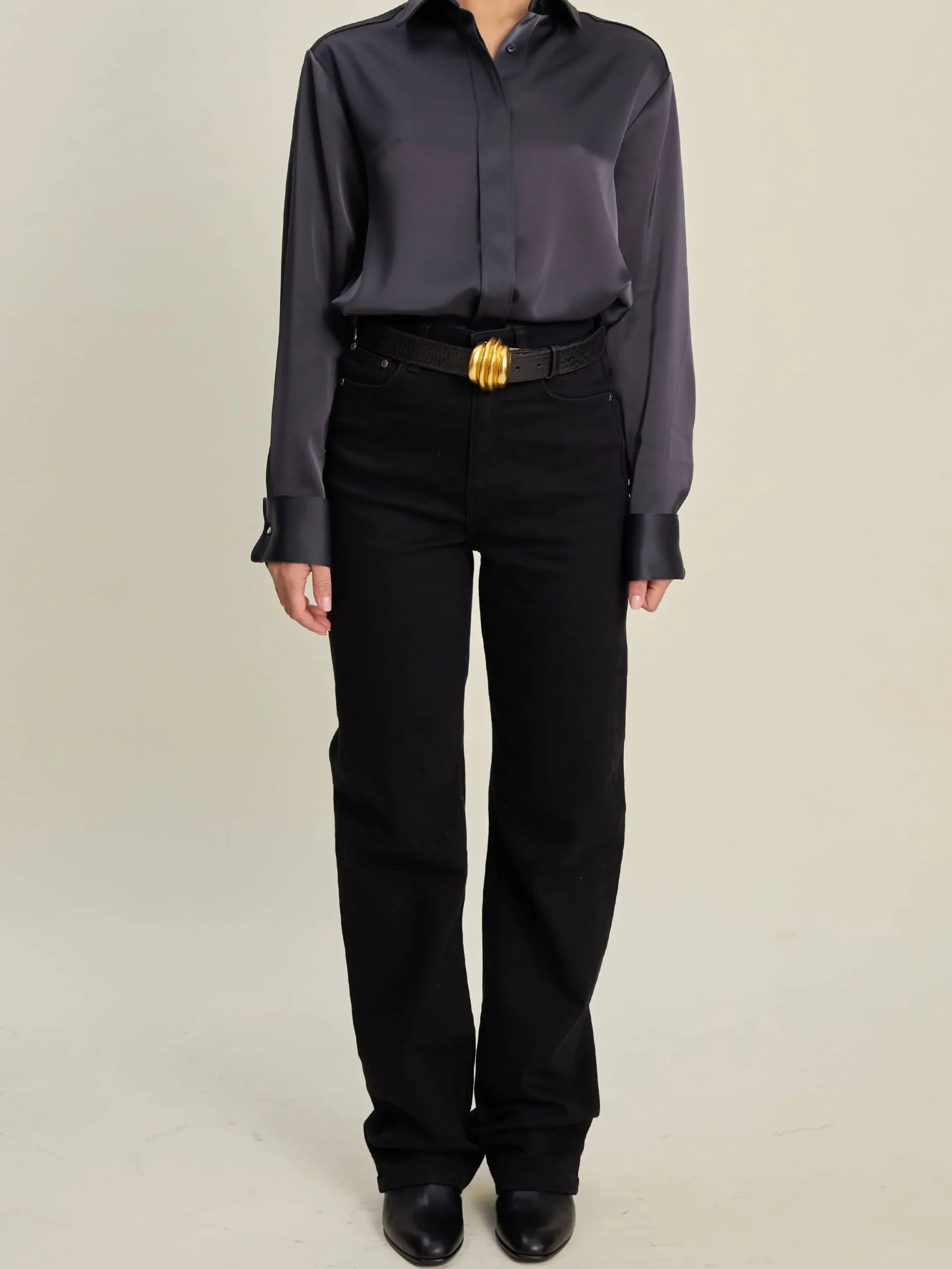 Satin Shirt Anthracite