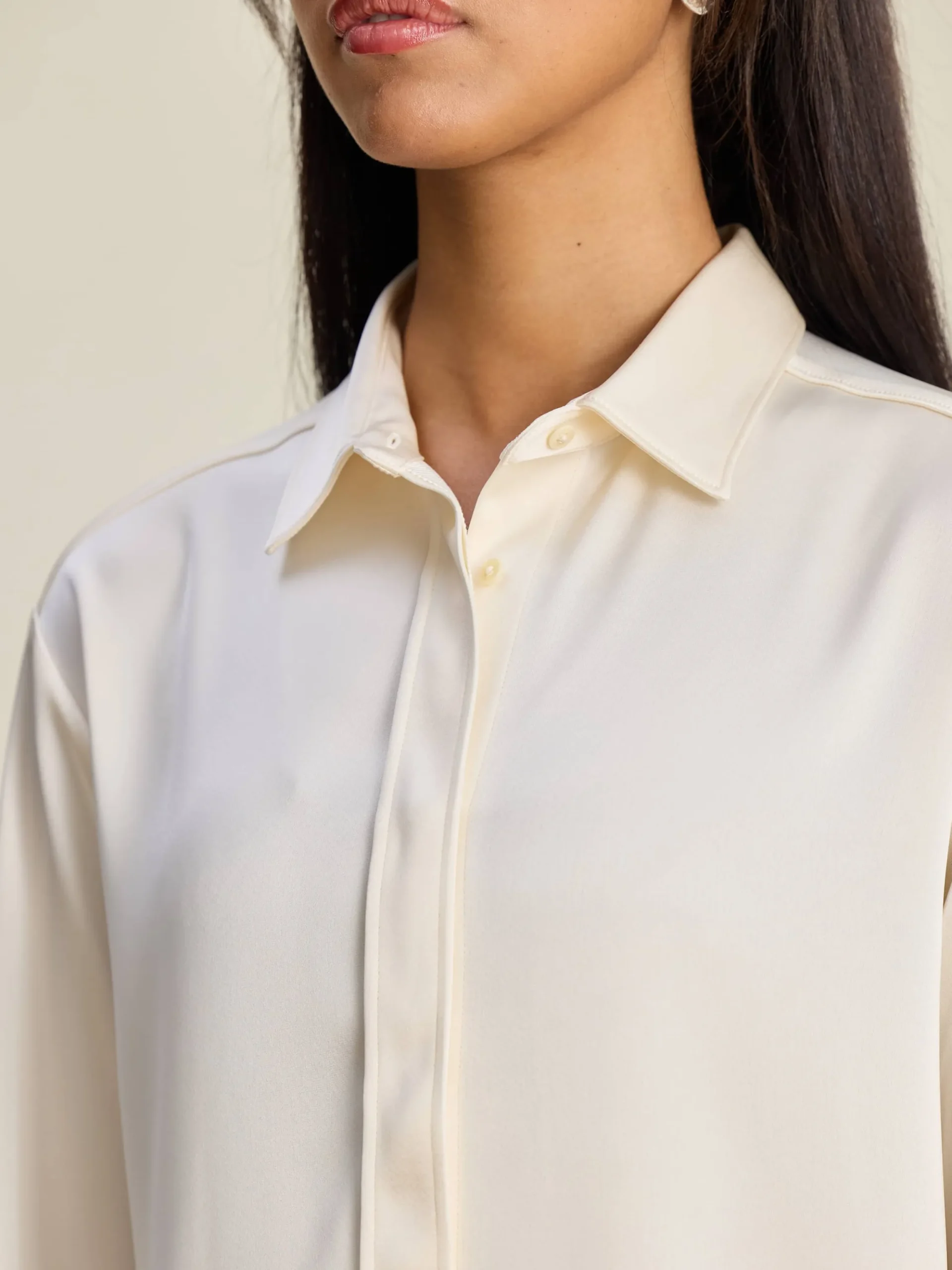 Satin Shirt Ivory