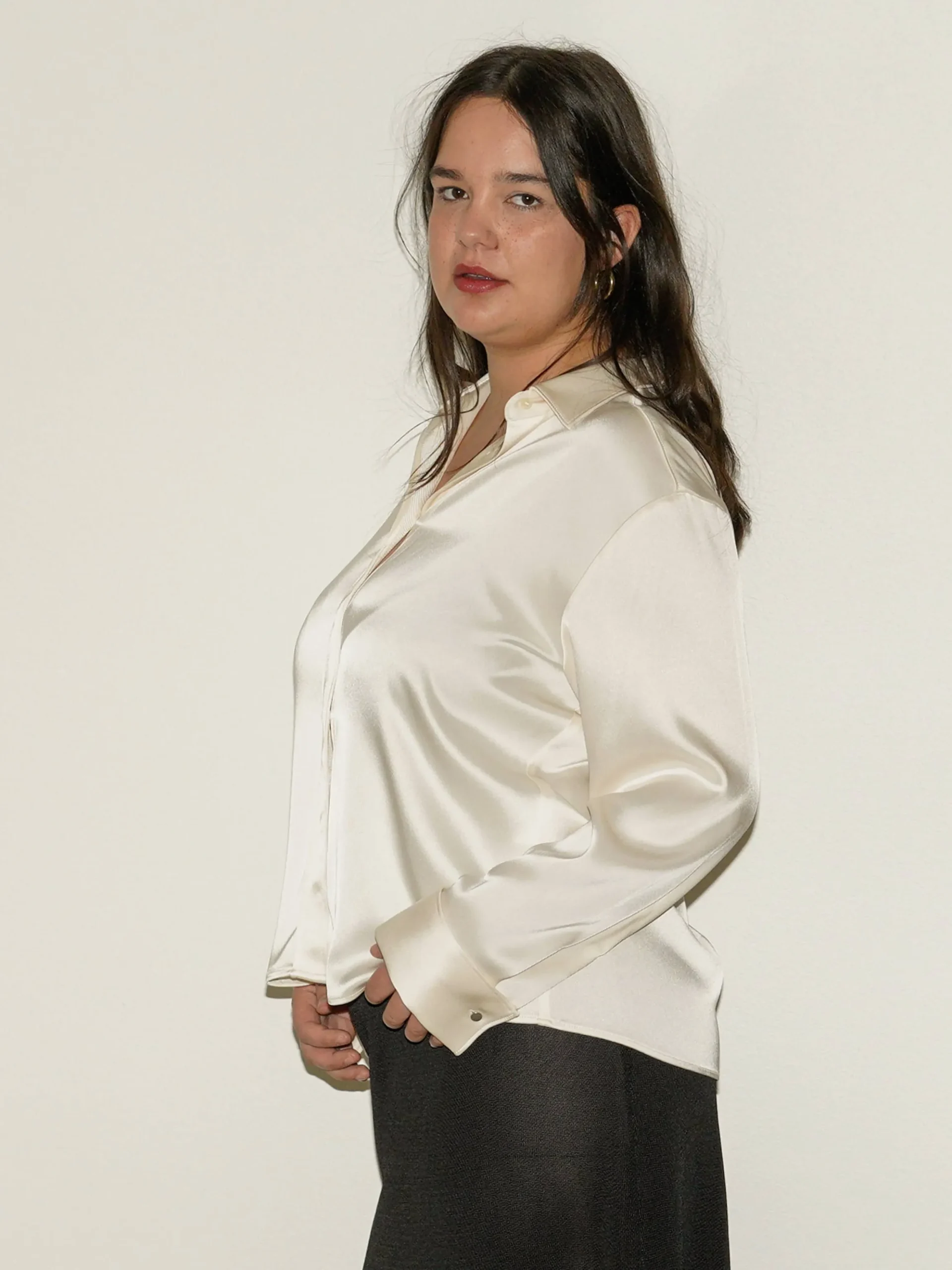 Satin Shirt Ivory