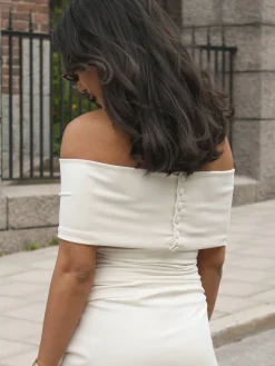 Selenite Off Shoulder Top Cream