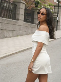 Selenite Off Shoulder Top Cream