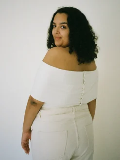 Selenite Off Shoulder Top Cream