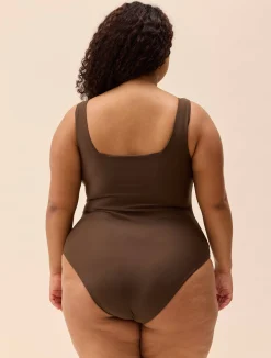 Square Neck Swimsuit Cocoa