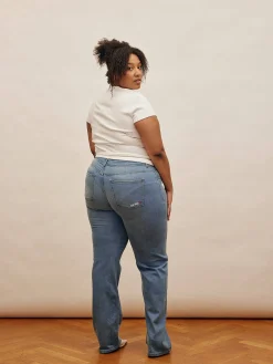 Straight Jeans Mid Blue - Tall
