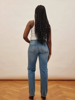 Straight Jeans Mid Blue - Tall