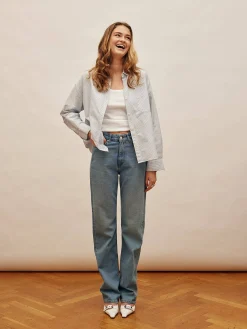 Straight Jeans Mid Blue - Tall