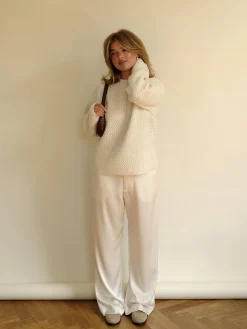 Structured Wool Sweater Cream