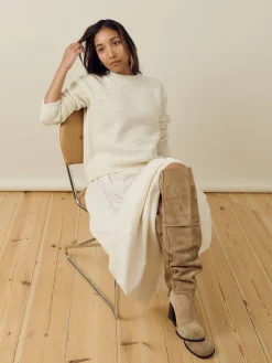Structured Wool Sweater Cream