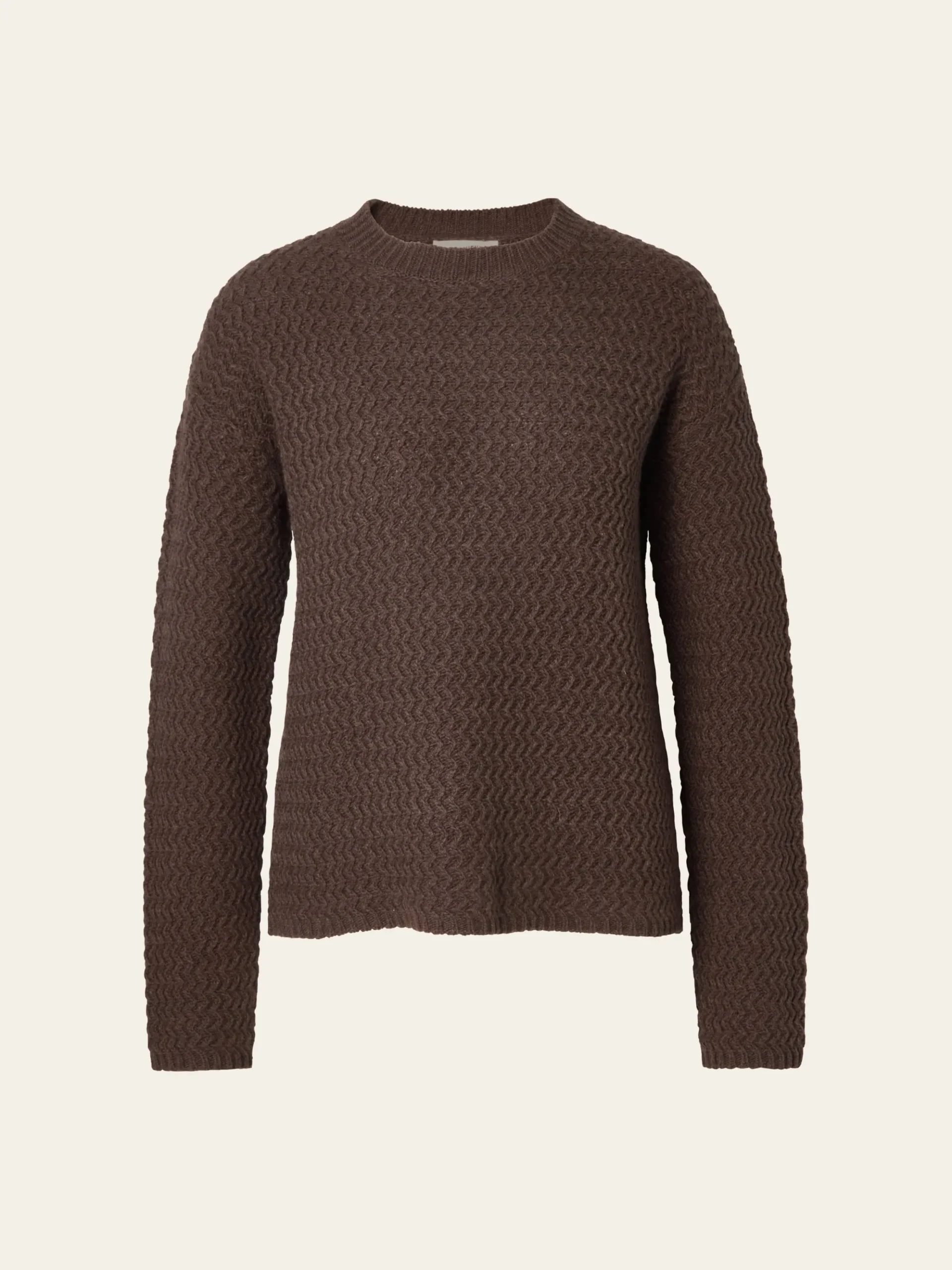 Structured Wool Sweater Dark Chocolate