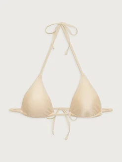 Sunrise Satin Bikini Top Sand Castle