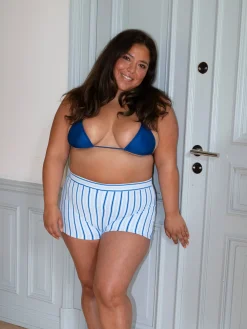 Sunrise Satin Bikini Top Deep Blue
