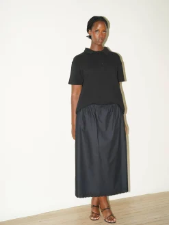 Textured Polo Top Black