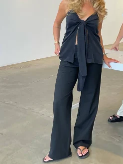 Tie Tank Top Ash