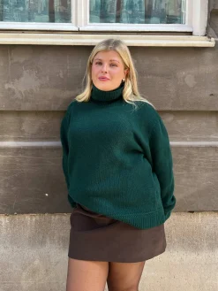 Turtleneck Wool Sweater Pine Green