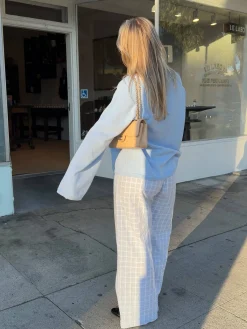 Unwind Pants Blue Check