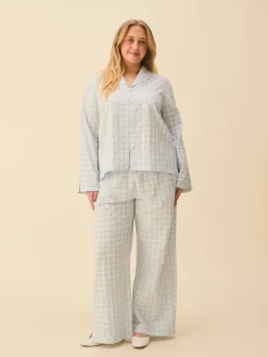 Unwind Pants Blue Check