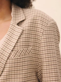 Weekend Blazer Checked Oat