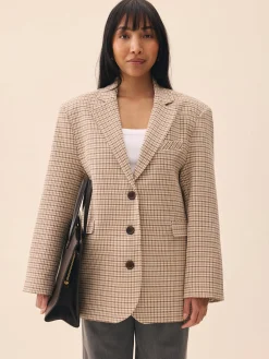 Weekend Blazer Checked Oat