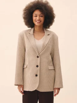 Weekend Blazer Checked Oat