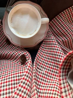 Weekend Blazer Checked Red