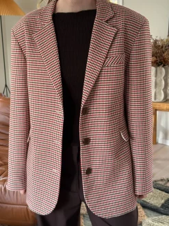Weekend Blazer Checked Red